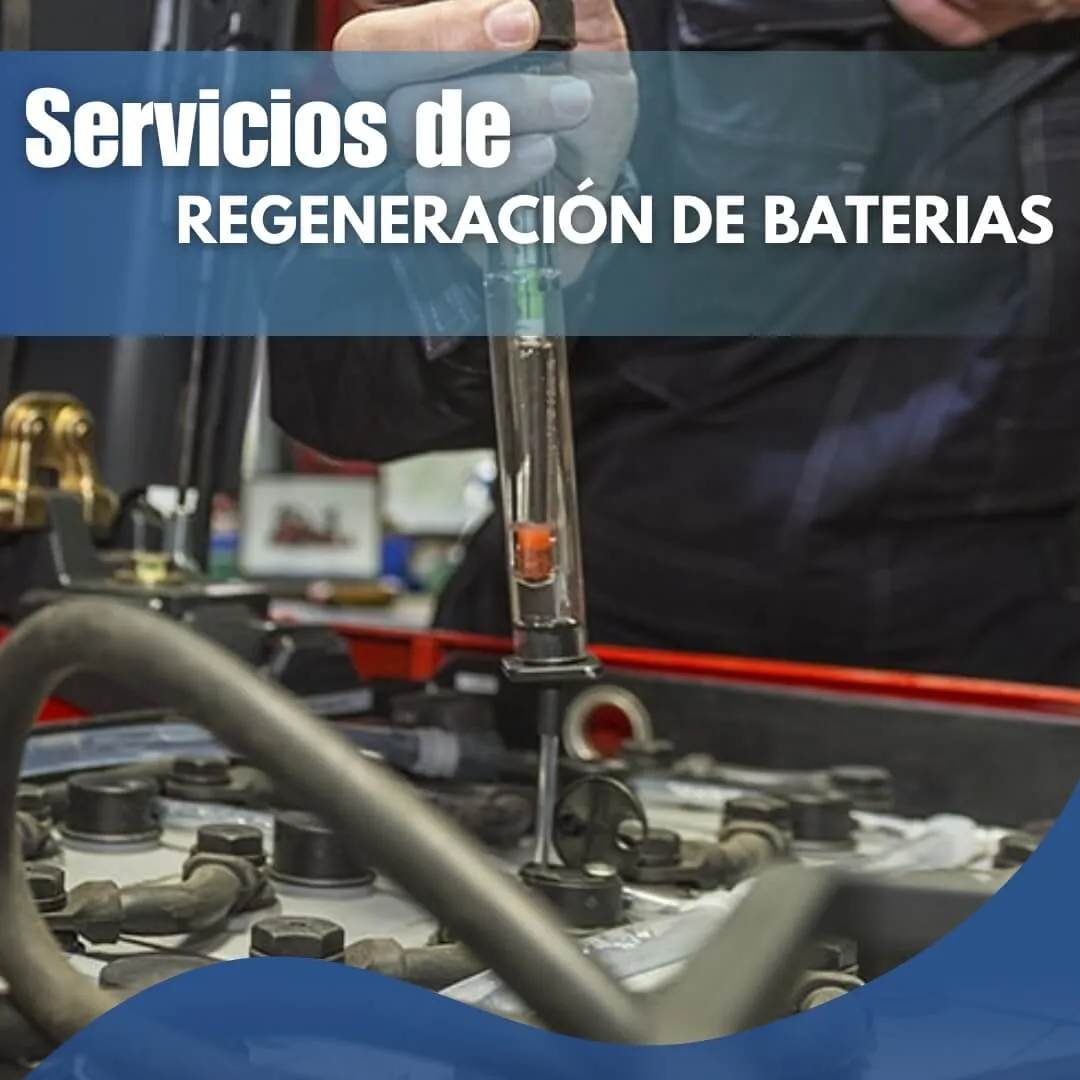 Regeneración de baterías para montacargas evaluadas celda por celda.